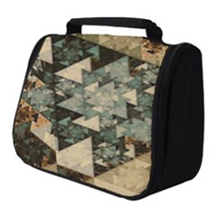 Triangle Geometry Colorful Fractal Pattern Full Print Travel Pouch (small) by Cemarart