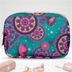 Floral Pattern Abstract Colorful Flow Oriental Spring Summer Make Up Pouch (small) by Cemarart