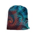 Fractal Art Spiral Ornaments Pattern Drawstring Pouch (XL) View2