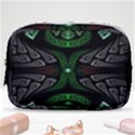 Fractal Green Black 3d Art Floral Pattern Make Up Pouch (Small) View1
