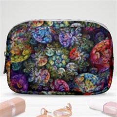 Floral Fractal 3d Art Pattern Make Up Pouch (small) by Cemarart