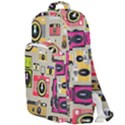 Retro Camera Pattern Graph Double Compartment Backpack View1