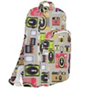 Retro Camera Pattern Graph Double Compartment Backpack View2