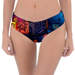 Wallet City Art Graffiti Reversible Classic Bikini Bottoms by Bedest