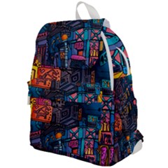 Wallet City Art Graffiti Top Flap Backpack by Bedest