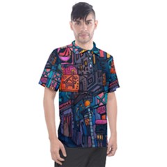 Wallet City Art Graffiti Men s Polo T-shirt by Bedest