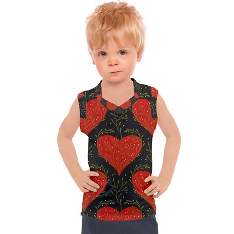 Love Hearts Pattern Style Kids  Sport Tank Top by Grandong