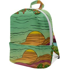 Painting Colors Box Green Zip Up Backpack by Bedest