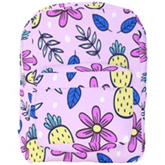Flowers Petals Pineapples Fruit Full Print Backpack by Maspions