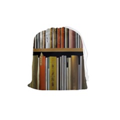 Book Nook Books Bookshelves Comfortable Cozy Literature Library Study Reading Reader Reading Nook Ro Drawstring Pouch (medium) by Maspions