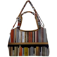 Book Nook Books Bookshelves Comfortable Cozy Literature Library Study Reading Reader Reading Nook Ro Double Compartment Shoulder Bag by Maspions
