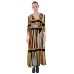 Book Nook Books Bookshelves Comfortable Cozy Literature Library Study Reading Reader Reading Nook Ro Button Up Maxi Dress by Maspions