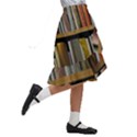Book Nook Books Bookshelves Comfortable Cozy Literature Library Study Reading Reader Reading Nook Ro Kids  Ruffle Flared Wrap Midi Skirt View3