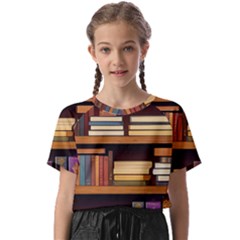 Book Nook Books Bookshelves Comfortable Cozy Literature Library Study Reading Room Fiction Entertain Kids  Basic T-shirt by Maspions