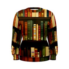 Books Bookshelves Library Fantasy Apothecary Book Nook Literature Study Women s Sweatshirt by Grandong