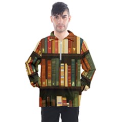 Books Bookshelves Library Fantasy Apothecary Book Nook Literature Study Men s Half Zip Pullover by Grandong