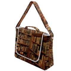 Room Interior Library Books Bookshelves Reading Literature Study Fiction Old Manor Book Nook Reading Box Up Messenger Bag by Grandong