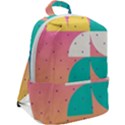 Abstract Geometric Bauhaus Polka Dots Retro Memphis Art Zip Up Backpack View2