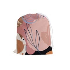 Abstract Boho Bohemian Style Retro Vintage Drawstring Pouch (large) by Proyonanggan