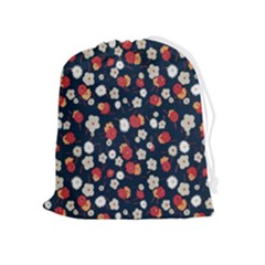 Flowers Pattern Floral Antique Floral Nature Flower Graphic Drawstring Pouch (xl) by Maspions
