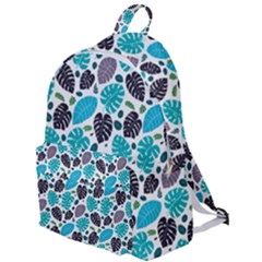 Leaves Monstera Pattern Nature Blue Purple Mauve Flora The Plain Backpack by Maspions