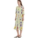 Seamless Pattern Musical Note Doodle Symbol Women s Cotton 3/4 Sleeve Nightgown View2