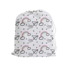 Cute Art Print Pattern Drawstring Pouch (xl) by Apen