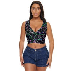 Math Linear Mathematics Education Circle Background Women s Sleeveless Wrap Top by Apen