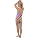 Lines Geometric Background Go with the Flow One Piece Swimsuit View2