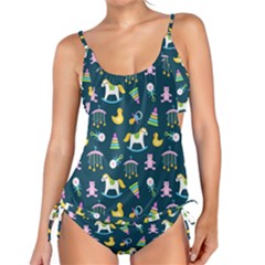 Cute Babies Toys Seamless Pattern Tankini Set by Apen