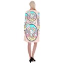 Boy Astronaut Cotton Candy Childhood Fantasy Tale Literature Planet Universe Kawaii Nature Cute Clou Long Sleeve Velvet Front Wrap Dress View2