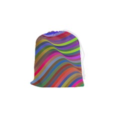 Psychedelic Surreal Background Drawstring Pouch (small) by Askadina