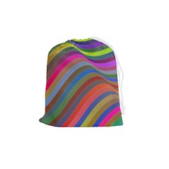 Psychedelic Surreal Background Drawstring Pouch (medium) by Askadina