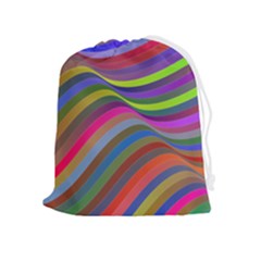 Psychedelic Surreal Background Drawstring Pouch (xl) by Askadina