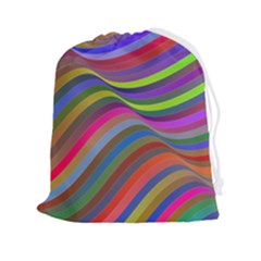 Psychedelic Surreal Background Drawstring Pouch (2xl) by Askadina