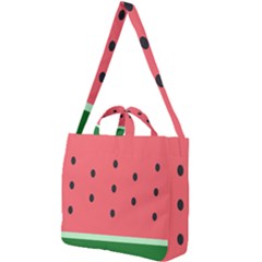 Watermelon Melon Fruit Healthy Food Meal Breakfast Lunch Juice Lemonade Summer Square Shoulder Tote Bag by Maspions