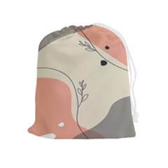 Pattern Line Art Texture Minimalist Design Drawstring Pouch (xl) by Maspions