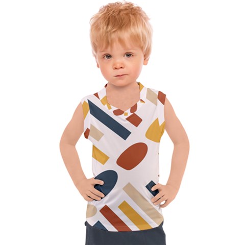 Boho Bohemian Style Design Minimalist Aesthetic Pattern Art Shapes Lines Kids  Sport Tank Top by Maspions
