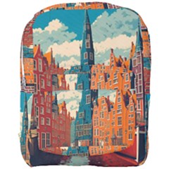 London England Bridge Europe Buildings Architecture Vintage Retro Town City Full Print Backpack by Maspions