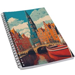 London England Bridge Europe Buildings Architecture Vintage Retro Town City 5 5  X 8 5  Notebook by Maspions