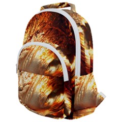 Wave Art Mood Water Sea Beach Rounded Multi Pocket Backpack by Maspions
