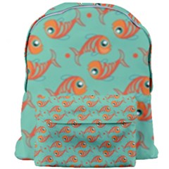 Cute Fish Underwater Sea Ocean Nature Aquarium Goldfish Marine Water Giant Full Print Backpack by Bedest