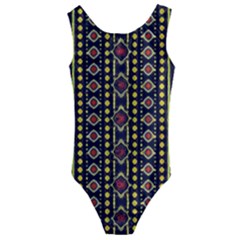 Background Art Pattern Design Kids  Cut-out Back One Piece Swimsuit by Bedest