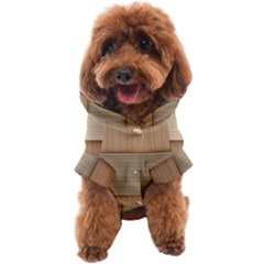 Wooden Wickerwork Texture Square Pattern Dog Coat by Maspions