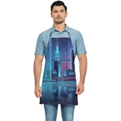 Digital Art Artwork Illustration Vector Buiding City Kitchen Apron by Maspions