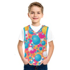 Circles Art Seamless Repeat Bright Colors Colorful Kids  Basketball Tank Top by Maspions