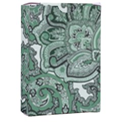 Green Ornament Texture, Green Flowers Retro Background Playing Cards Single Design (rectangle) With Custom Box by nateshop