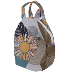 Boho Background Leaves Botanical Ornamental Pattern Seamless Decorative Design Wallpaper Nature Draw Travel Backpack by Maspions
