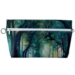 Trees Forest Mystical Forest Background Landscape Nature Handbag Organizer by Maspions