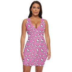 Hello Kitty Pattern, Hello Kitty, Child Draped Bodycon Dress by nateshop